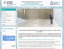 Tablet Screenshot of gestion.unige.ch