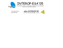 Tablet Screenshot of interop-esa05.unige.ch