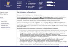 Tablet Screenshot of certificazioniict.unige.it